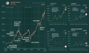 Stock markets major share world scale